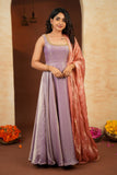 Shrishti Lilac Sleeveless Maxi Dress (Set of 2)
