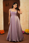 Shrishti Lilac Sleeveless Maxi Dress (Set of 2)