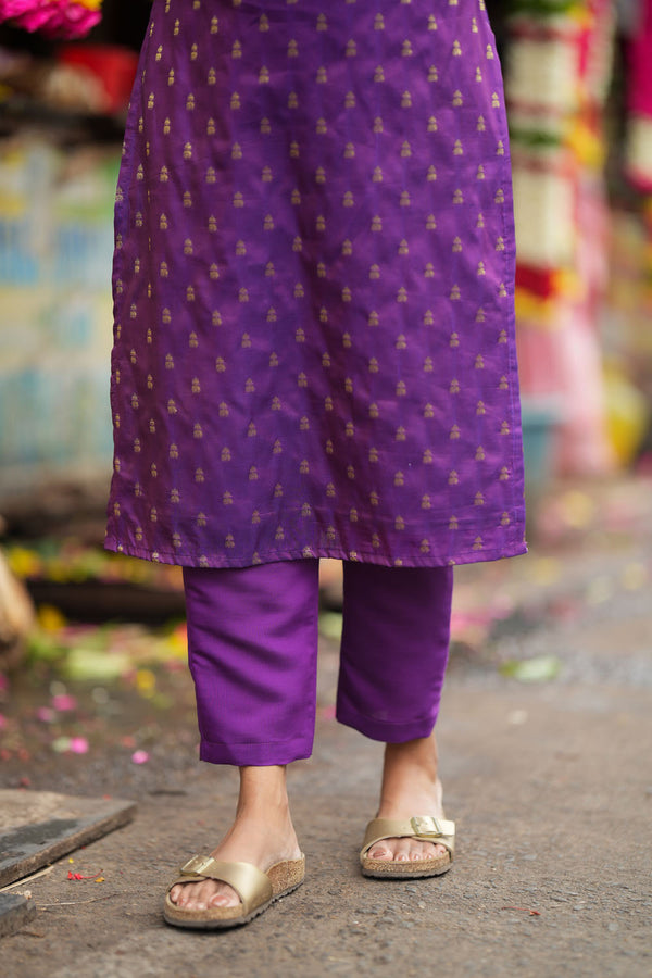 Nalini Violet Kurti Set (Set of 2)