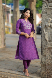 Pravya Wine Kurti Set (Set of 2)