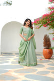 Anupama Mint Green Crop top & Skirt