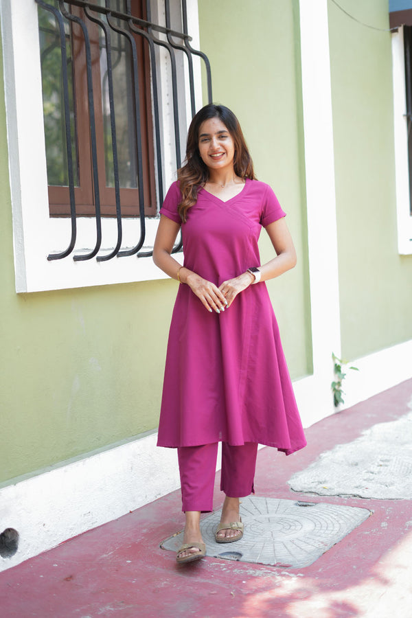 Vahini Deep Magenta Co - Ords ( Set of 2 )