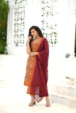 Prathana Mustard & Maroon (Set of 2)