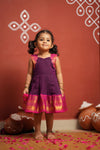 Tamizh Violet Kurti with Frock Mom & Me