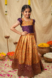 Agalvili Wine & Yellow Lehenga Mini (Set of 2)