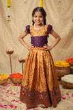 Agalvili Wine & Yellow Lehenga Mini (Set of 2)