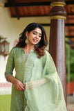 Pragathi Mint Green Kurti (Set of 2)