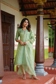 Pragathi Mint Green Kurti (Set of 2)