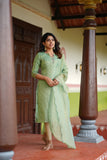 Pragathi Mint Green Kurti (Set of 2)