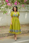 Ivana Olive Green Midi Dress