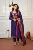 Brindha purple kurta (Set of 2)