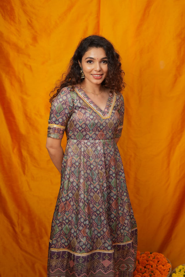 Nivriti Woven Multi-Coloured Anarkali Kurta Set