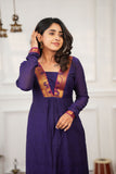 Brindha purple kurta (Set of 2)