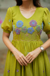 Ivana Olive Green Midi Dress