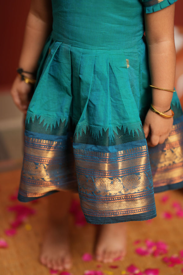 Madhuri blue frock mini