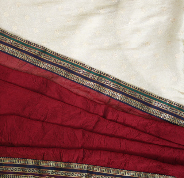 VrikshaIvory with Maroon Anarkali Dress