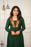 Brindha Green kurta set (Set of 3)