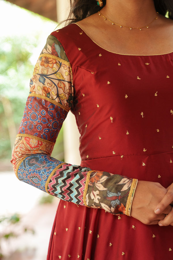 Aparna Maroon Dress