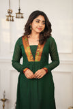 Brindha Green kurta set (Set of 3)
