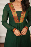 Brindha Green kurta set (Set of 3)