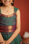 Madhuri Peacock Green Lehenga Mini (Set of 2)