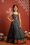Madhuri Peacock Green Lehenga Mini (Set of 2)