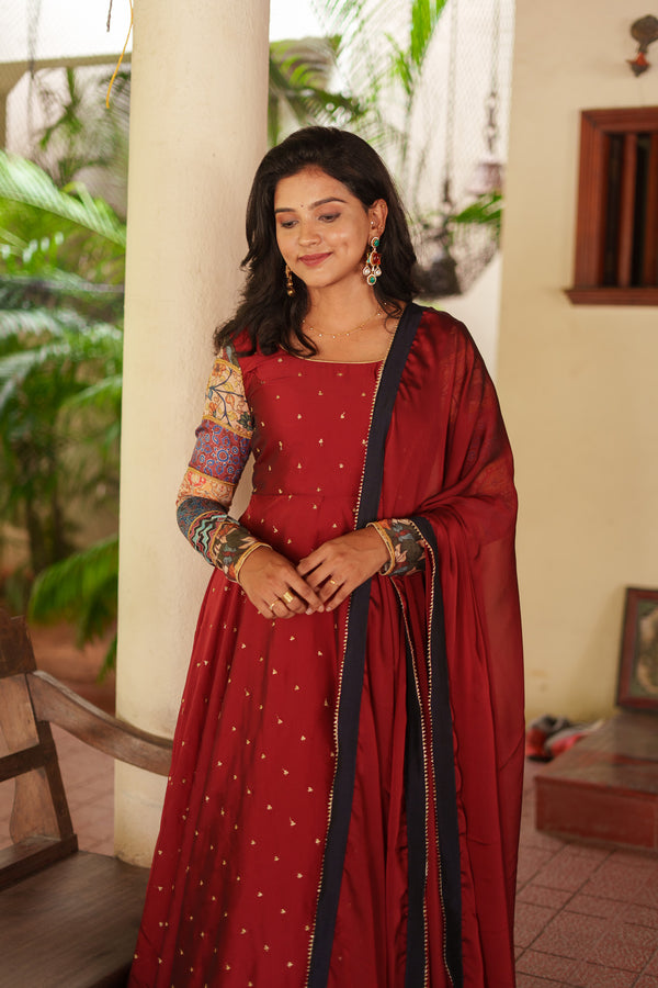 Aparna Maroon Dress
