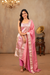 Nethra Pink Banarasi Tissue Spaghetti Kurti Set
