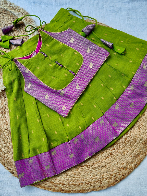 Anusha Green & Magenta Mini