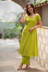 Aarna Lime Green Kurta Set (Set of 2)
