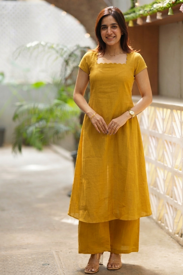 Aarna Yellow Kurta Set (Set of 2)