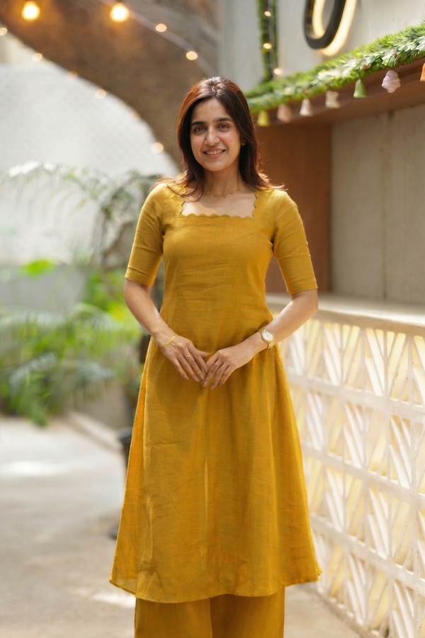 Aarna Yellow Kurta Set (Set of 2)