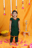 Sreeja Green Croptop Salwar Mom & Me Set