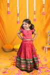 Bhavya Red Lehenga Mini (Set of 2)