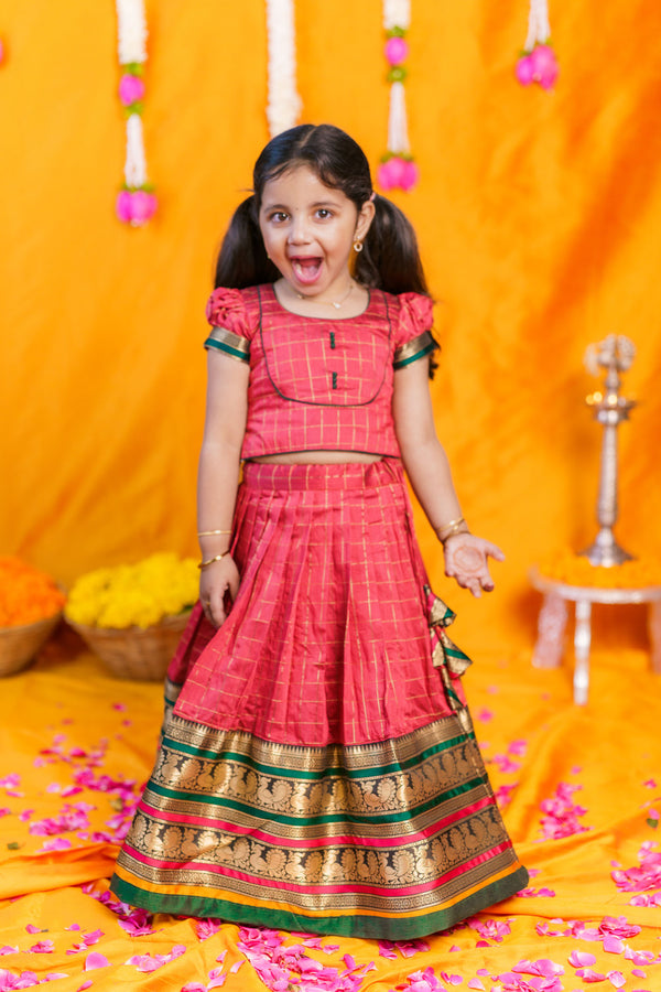 Bhavya Red Lehenga Mini (Set of 2)