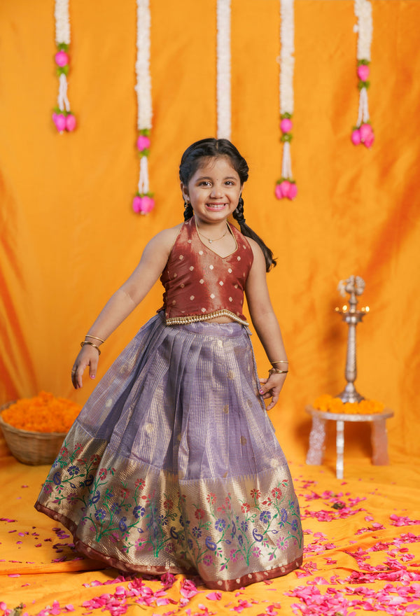 Gargi Lavender Lehenga Mini (Set of 2)