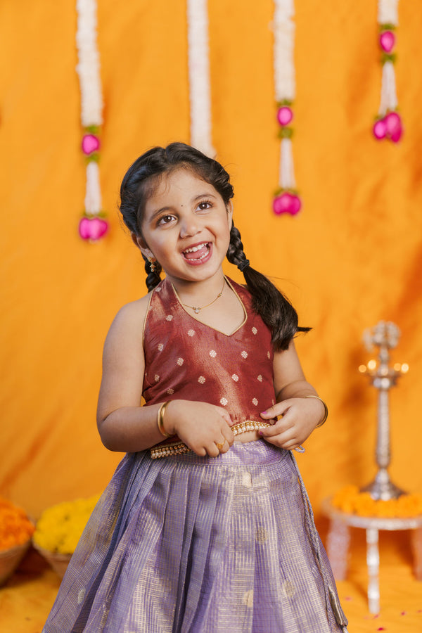 Gargi Lavender Lehenga Mini (Set of 2)