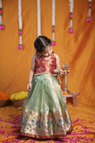 Gargi Mint Green Lehenga Mini (Set of 2)