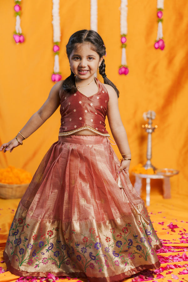 Gargi Peach Lehenga Mini (Set of 2)