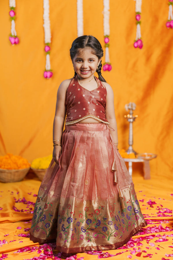 Gargi Peach Lehenga Mini (Set of 2)