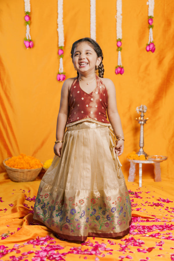 Gargi Gold Lehenga Mini (Set of 2)