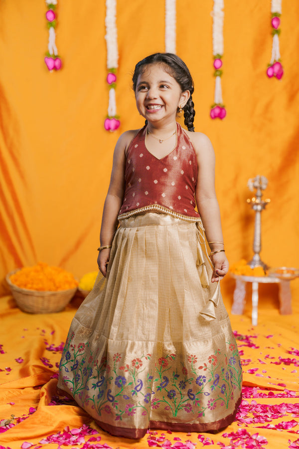 Gargi Gold Lehenga Mini (Set of 2)