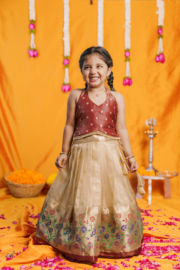 Gargi Gold Lehenga Mini (Set of 2)