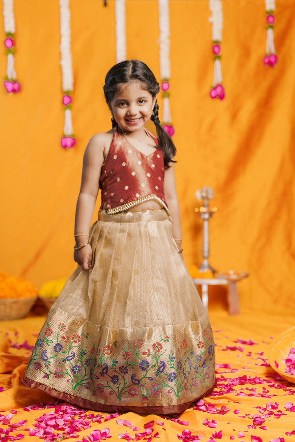 Gargi Gold Lehenga Mini (Set of 2)