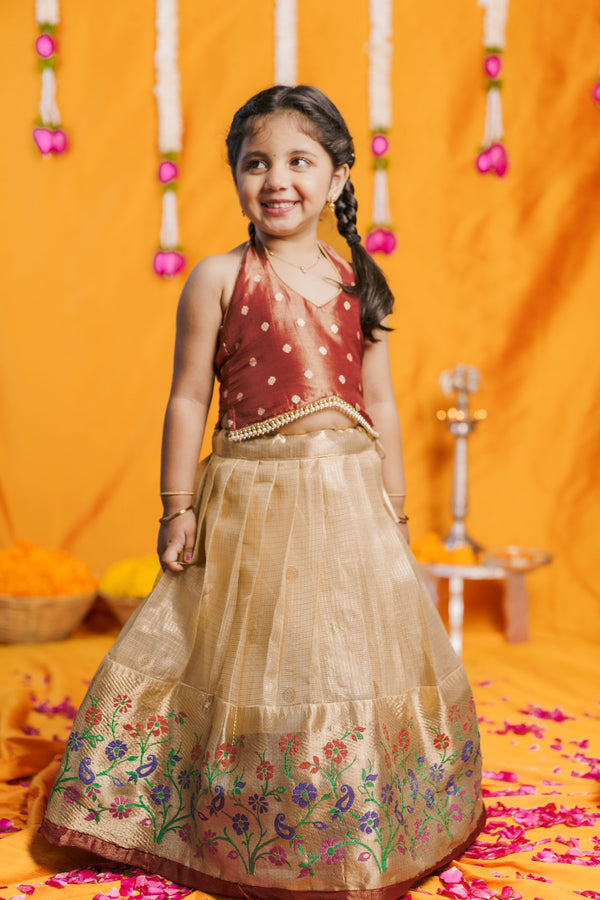 Gargi Gold Lehenga Mini (Set of 2)