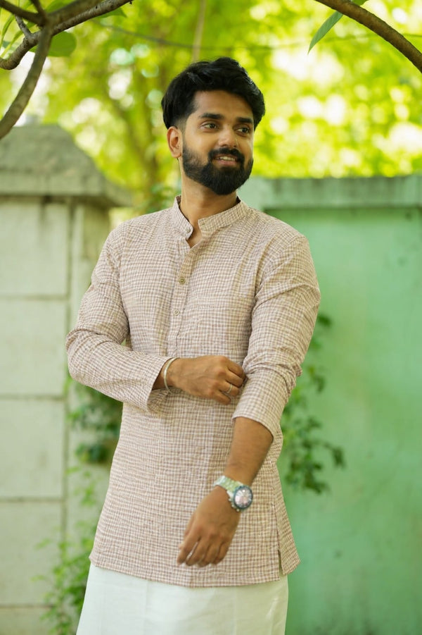 Yuvan Ivory Checks Shirt