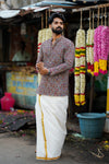 Tushar Red Kalamkari Shirt