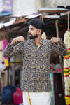 Tushar Black Kalamkari Shirt