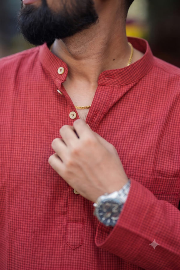Yuvan Red Checks Shirt