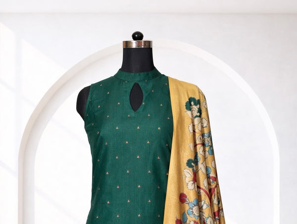 Shalini Green Kurti With Dupatta